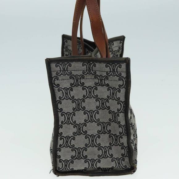 CELINE Paris Macadam Canvas Hand Bag Gray Auth 83427 - Picture 3 of 16